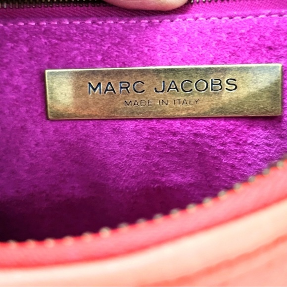 🍊RARE MARC JACOBS 🍊 Coral Ultra Soft Leather Satchel bag - Picture 8 of 13